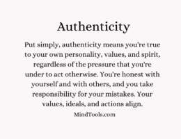 Authenticity MindTools.com